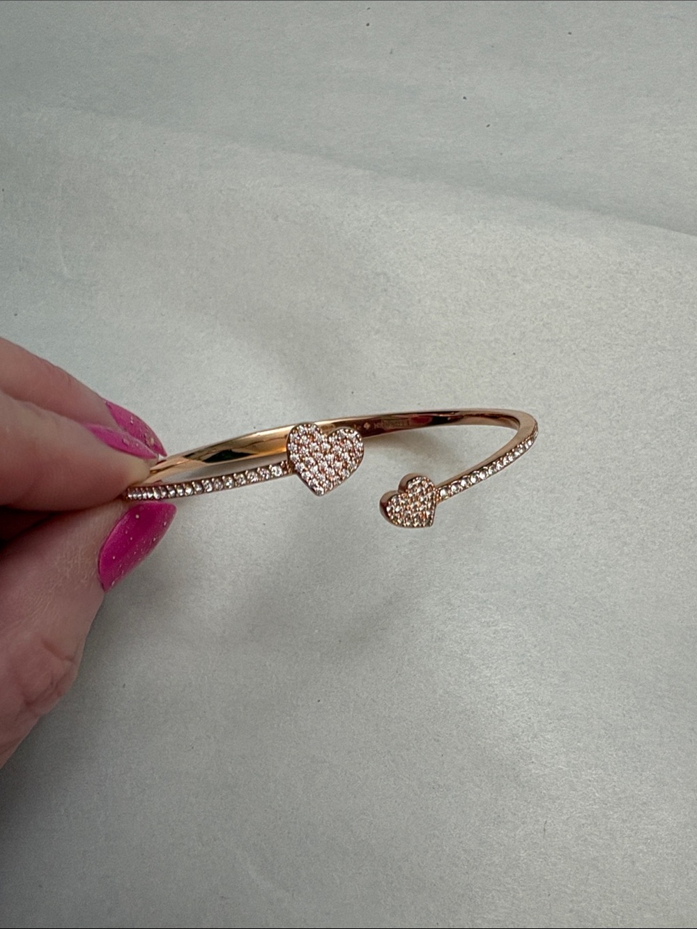 Kate Spade Heart Bracelet-Rose Gold tone